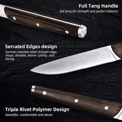 Carbon - Edelstahl Steakmesserset | 6-teilig